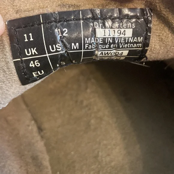 Dr Martens Vintage Brown Lace Up Oxfords Shoes Men Sz 12 - Picture 7 of 8